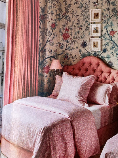 by yard Scalamandre Pickfair Coral Pink Red Honeycomb 100% Cotton MSRP USD 280/Y