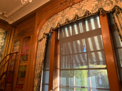 By Yard Scalamandre "NATCHEZ" Silk Lampas in Ripe Peach and Cream Salmon Pink &amp; Off White Silver PineappleWhite 18th C MSRP$1200+/Y