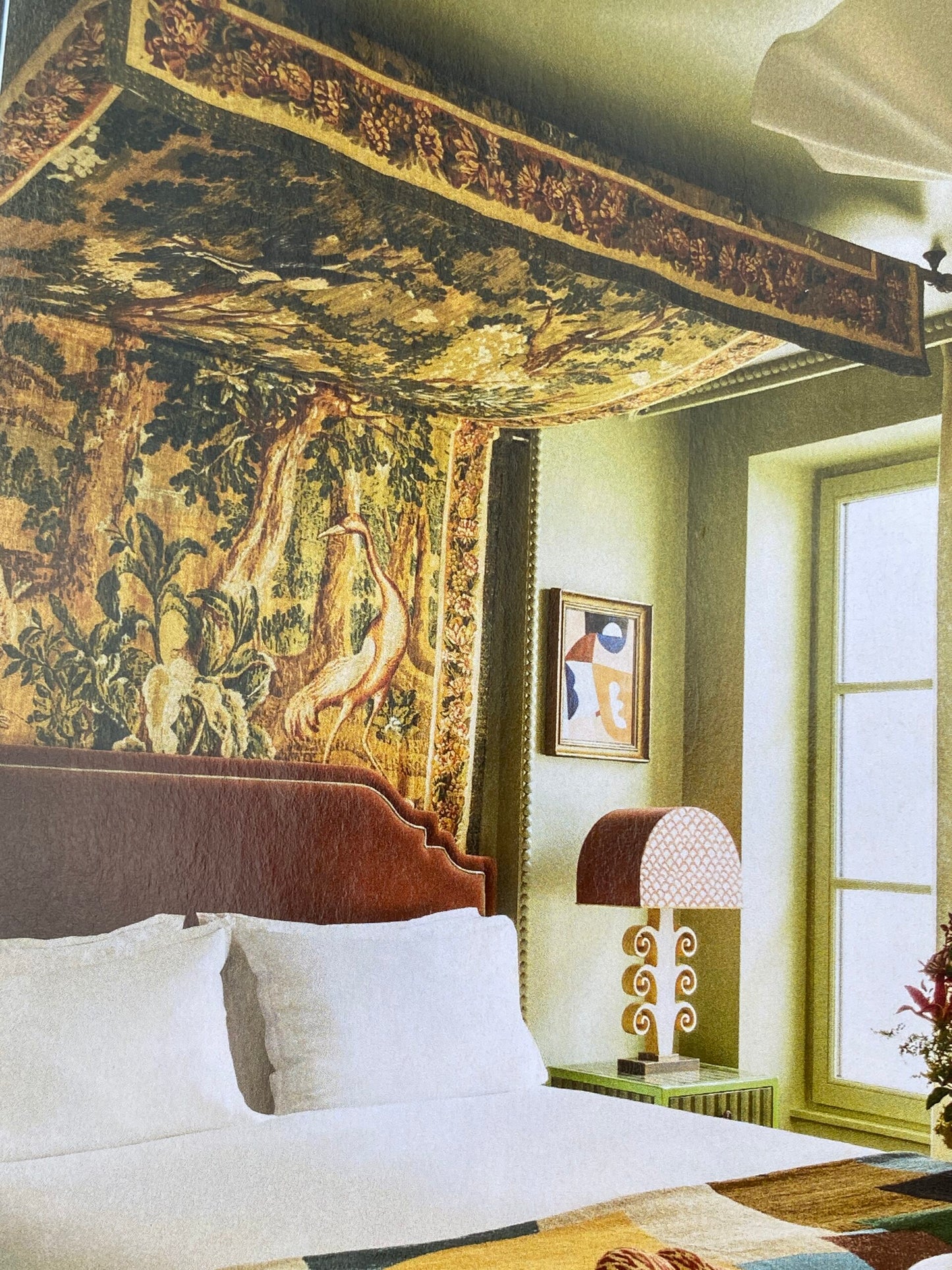 Stark Hand Made Needlepoint Beige Lotus Peony Winter Plum Lily Rug 16'10x11'10" MSRP USD 18,000+