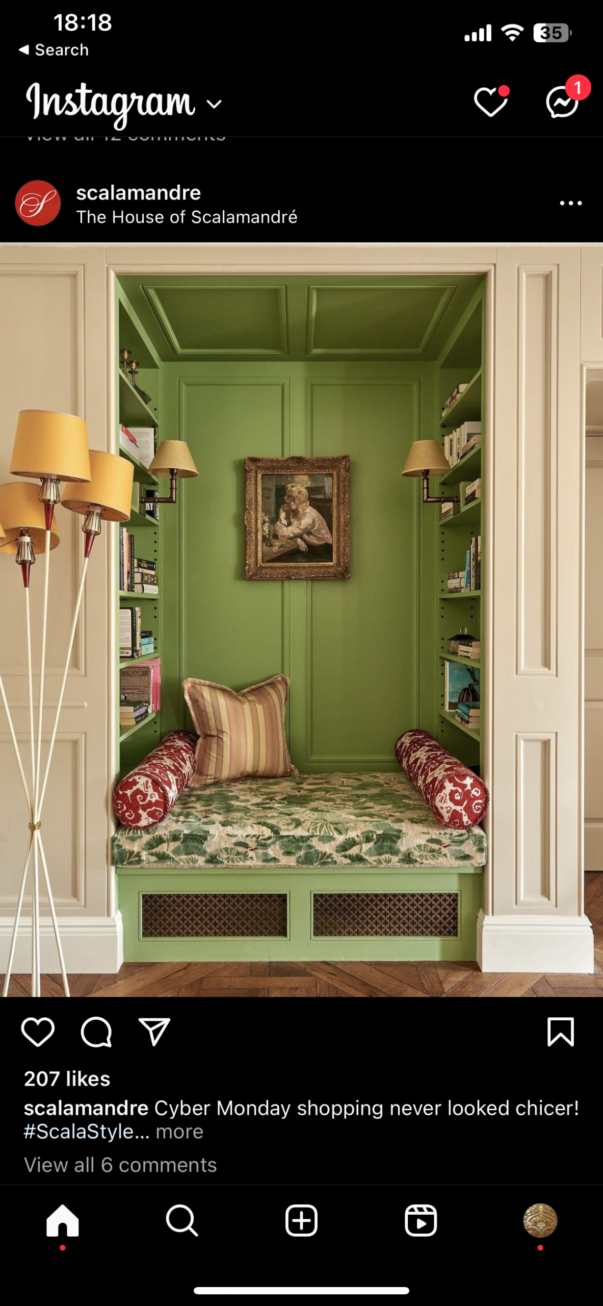 Scalamandre Hill Stead Spring Pale Green Fern Embroidery MSRP$/112