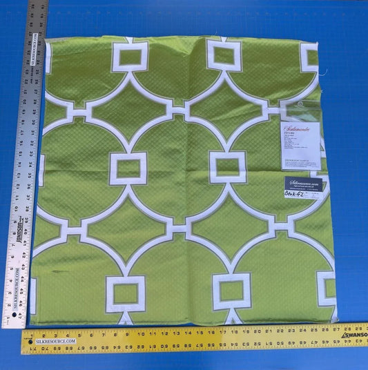 7 Berkbox42 Scalamandre Squares 27x27" "circle Fret" Jacquard Absinthe