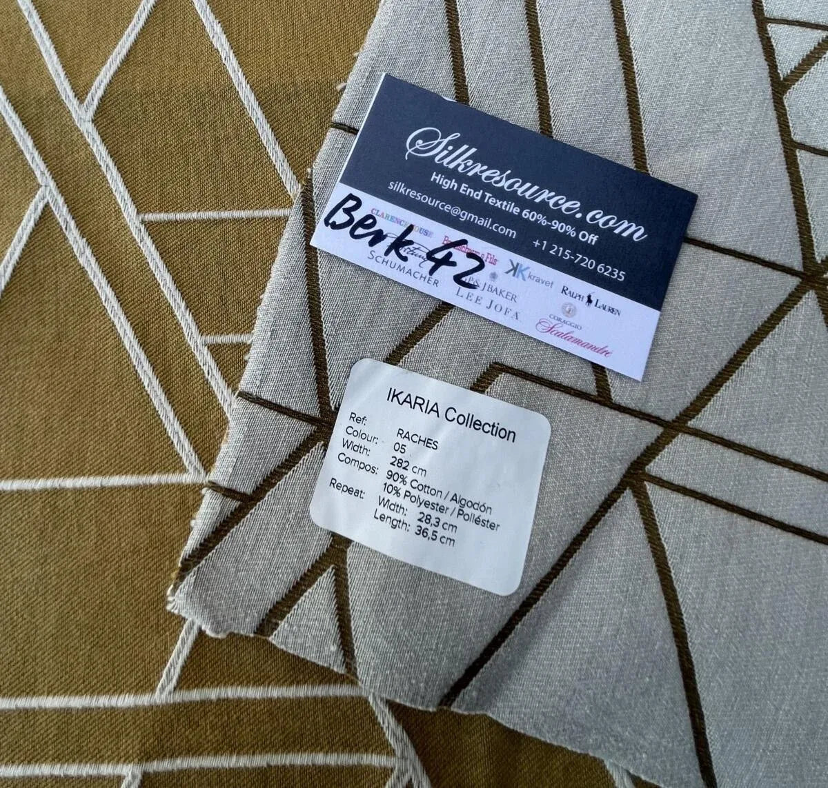 19 Berkbox42 Scalamandre Squares 27x27" "raches"