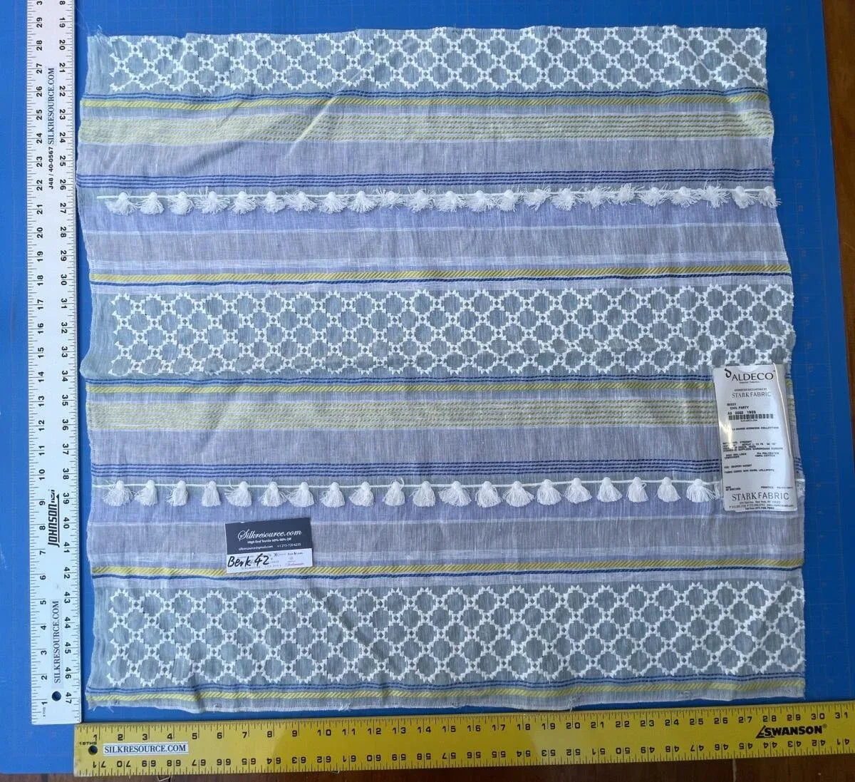 22 Berkbox42 Scalamandre Squares 27x27" "missy Cool Party"