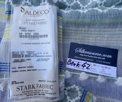 22 Berkbox42 Scalamandre Squares 27x27" "missy Cool Party"