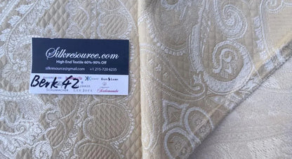 25 Berkbox42 Scalamandre Squares 27x27" Belluno Old World Weavers Ivory/cream &amp; Beige Damask