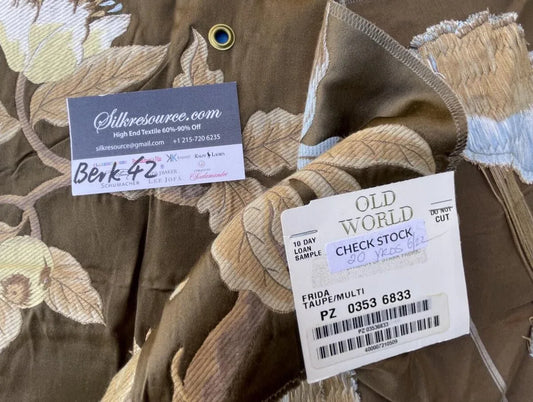 31 Berkbox42 Scalamandre Squares 27x27" "frida" Vibrant Mexican Floral & Fruits Old World Weavers Flower Lampas MSRP USD 546/y"