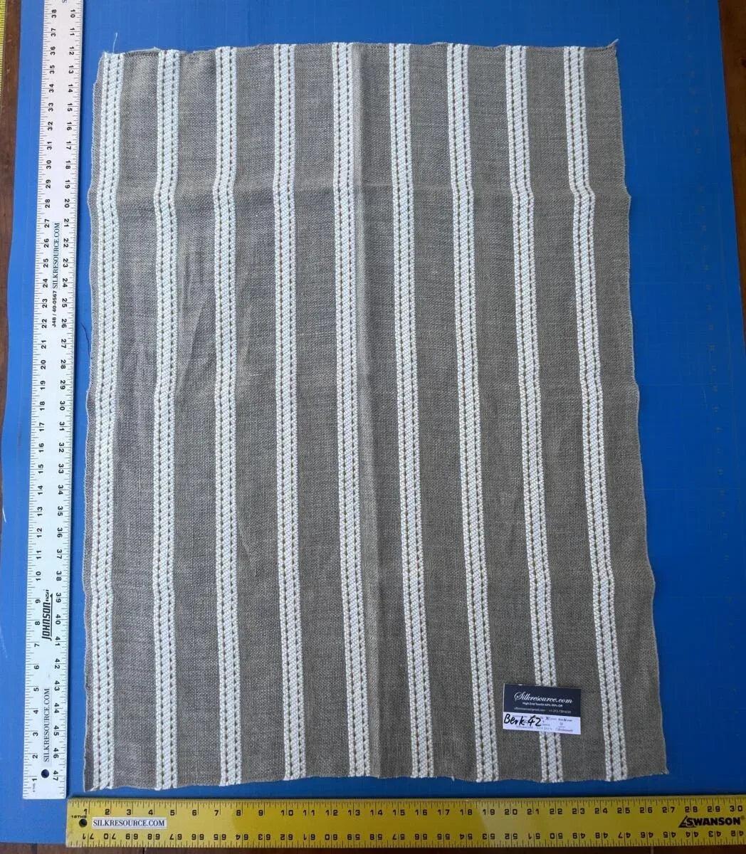 35 Berkbox42 Scalamandre Squares 27x36" "barbate" Linen Blend With Embroidery