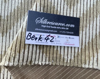 36 Berkbox42 Scalamandre Squares 27x27" Beige & White Chevron Stripe