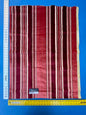 43 Berkbox42 Scalamandre Squares 27x37" Aragona Burgundy Red Pink And White Cut Velvet Stripe