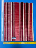 43 Berkbox42 Scalamandre Squares 27x37" Aragona Burgundy Red Pink And White Cut Velvet Stripe