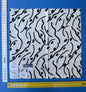 46 Berkbox42 Scalamandre Squares 27x27" "abstract" White With Black Crewel Lines