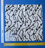 46 Berkbox42 Scalamandre Squares 27x27" "abstract" White With Black Crewel Lines