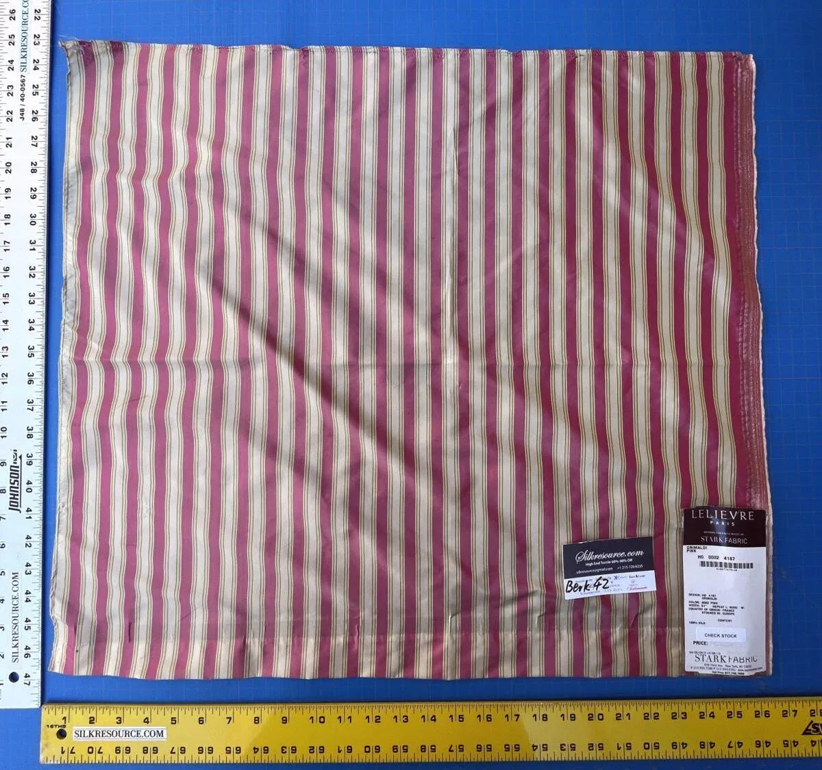 Scalamandre Grimaldi Stripe Silk - Pink