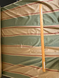 By Yd Scalamandre Caribu Stripe Green, Taupe, Red Silk Renaissance MSRP USD 200/Y