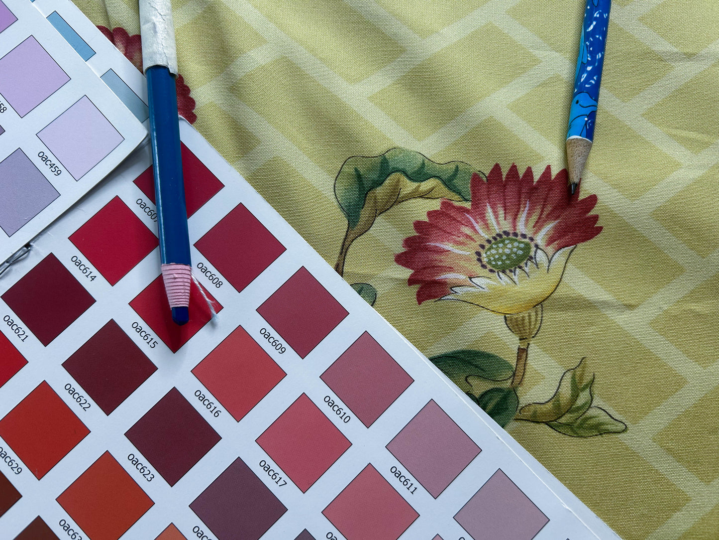 Clarence House la Belle Saison Print Cotton Yellow Mustard Botany Lotus Jasmine Iris Peony Lily Kazumi Asian Botanic Study 30 Screens! - By Vertical Repeats