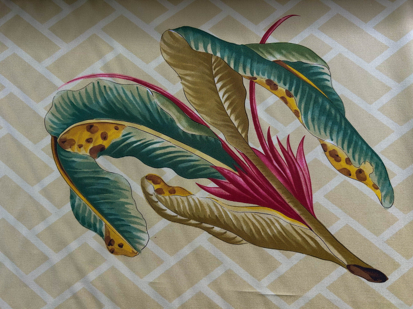 Clarence House la Belle Saison Print Cotton Yellow Mustard Botany Lotus Jasmine Iris Peony Lily Kazumi Asian Botanic Study 30 Screens! - By Vertical Repeats