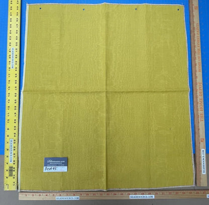 3 Berkbox43 Scalamandre Squares 27x27" Smooth Yellow Gold Moire