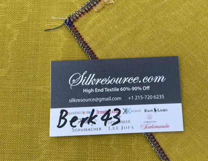 3 Berkbox43 Scalamandre Squares 27x27" Smooth Yellow Gold Moire