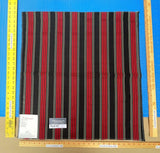 7 Berkbox43 Scalamandre Squares 27x27" Red Black Stripes