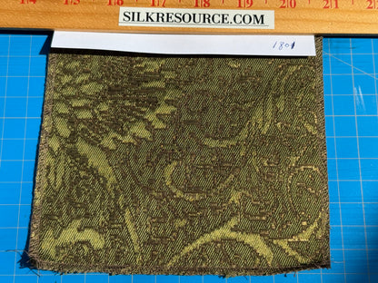 by yard Boboli Garden Silk Damask Italian Metallic Deep Charteuse Green Gold MSRP USD 568/yard