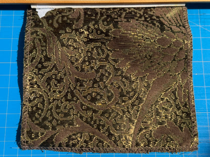 by yard Boboli Garden Silk Damask Italian Metallic Deep Charteuse Green Gold MSRP USD 568/yard