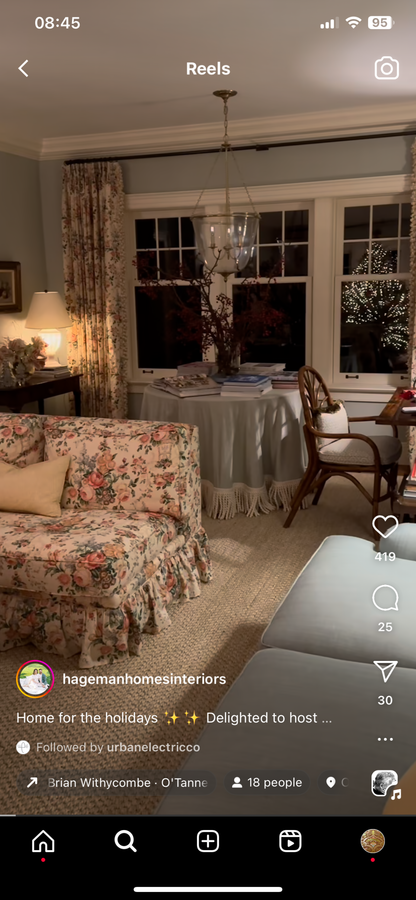 Bty Lee Jofa Ashurst Peony Tulip Lilac Rose 100%linen On Bisque English Chintz