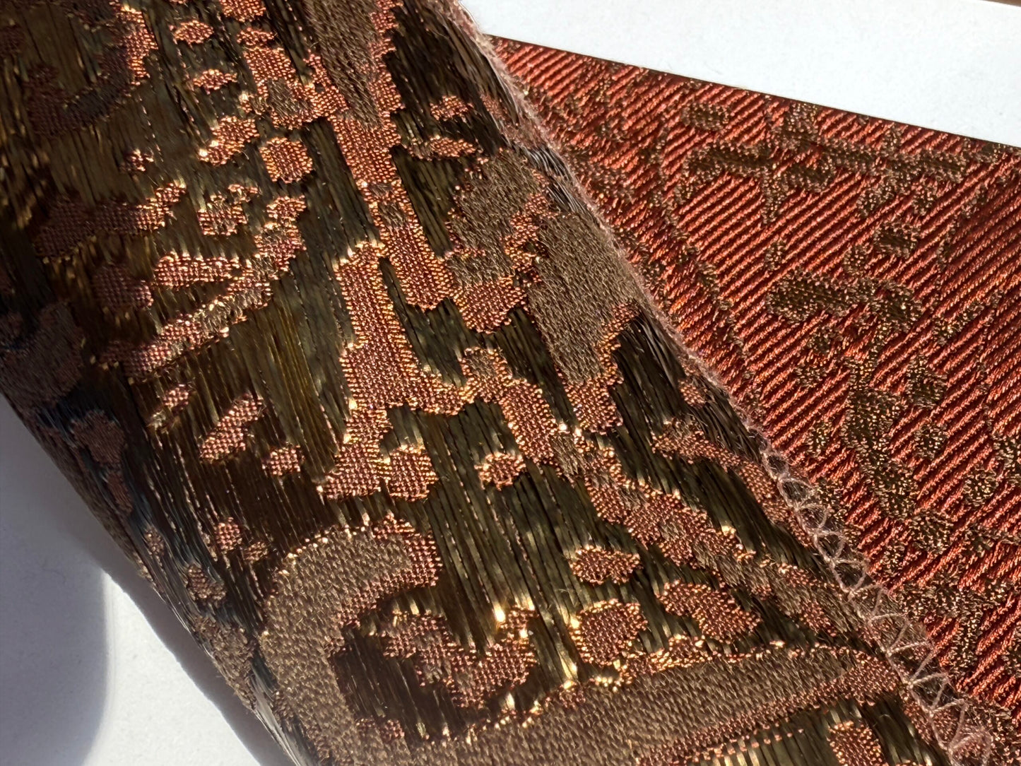 by yard Boboli Garden Silk Damask Italian Metallic Red Spice Rose MSRP USD 568/yard