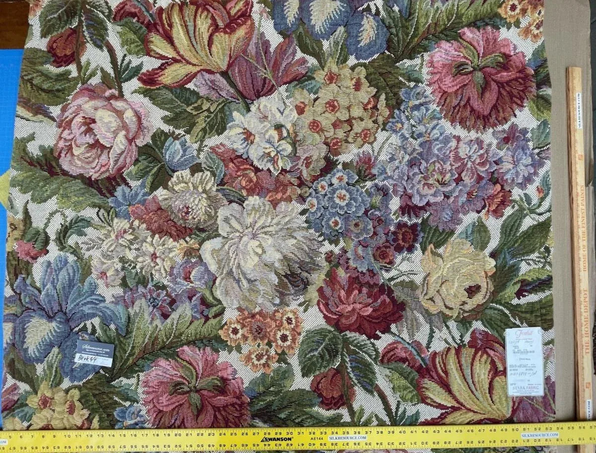 BerkBox44-6 Scalamandre Heavy Tapestry, Caspio Beige - 1.2 Yd By 54 inches