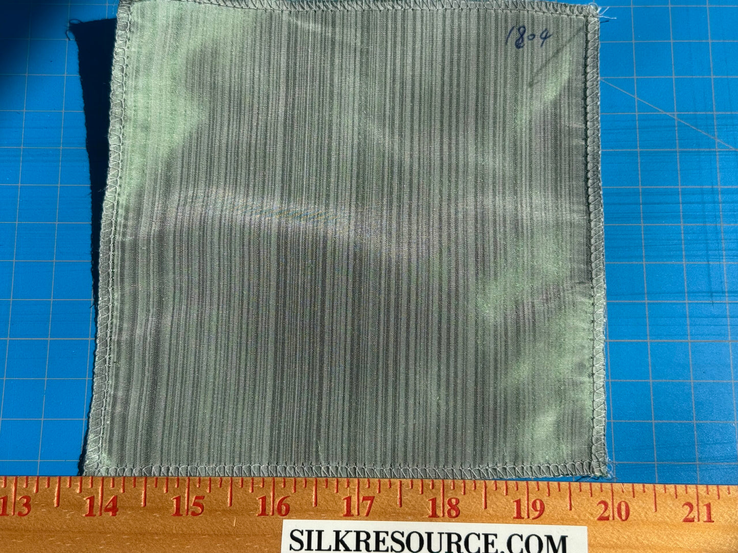 By yard Silver Creek Strie 100% Silk Taffeta Italian Silk Sage Green MSRP USD 308/Y