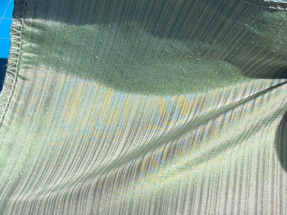By yard Silver Creek Strie 100% Silk Taffeta Italian Silk Sage Green MSRP USD 308/Y