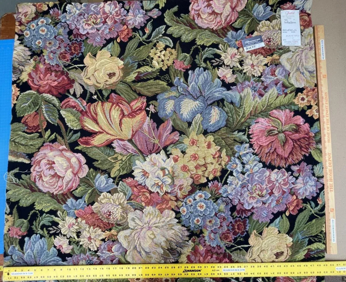 BerkBox44-8 Scalamandre Heavy Tapestry Caspio Black - 1.25 Yards