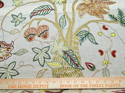 3y Lee Jofa Arbre De Vie.document Stunning Crewel Embroidery Tree of Life Linen Museum Quality