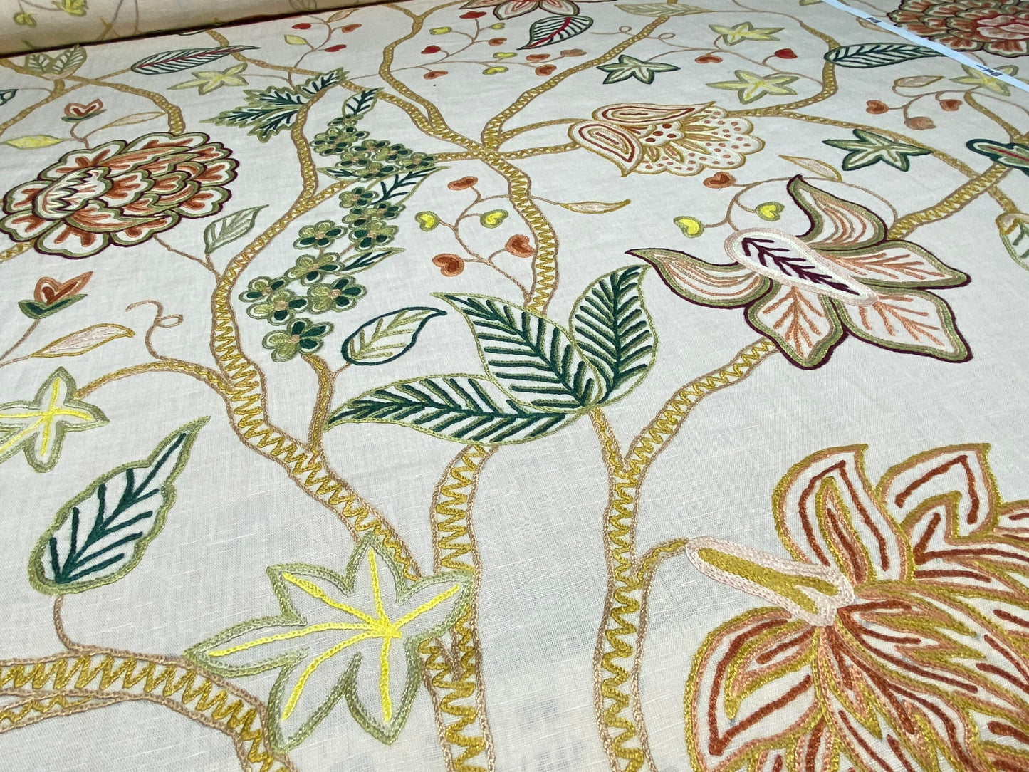 3y Lee Jofa Arbre De Vie.document Stunning Crewel Embroidery Tree of Life Linen Museum Quality