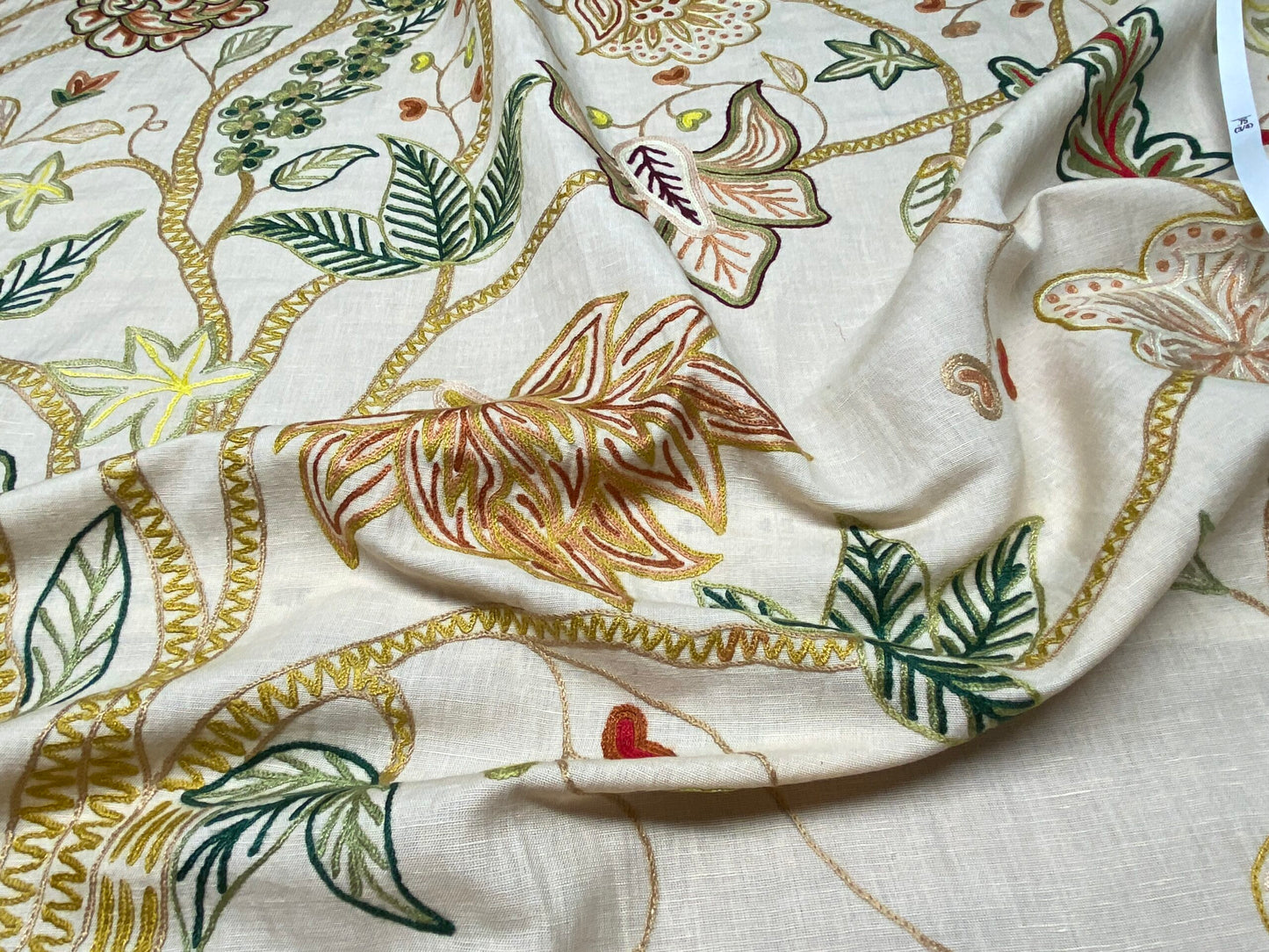 3y Lee Jofa Arbre De Vie.document Stunning Crewel Embroidery Tree of Life Linen Museum Quality