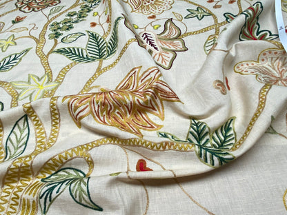 3y Lee Jofa Arbre De Vie.document Stunning Crewel Embroidery Tree of Life Linen Museum Quality