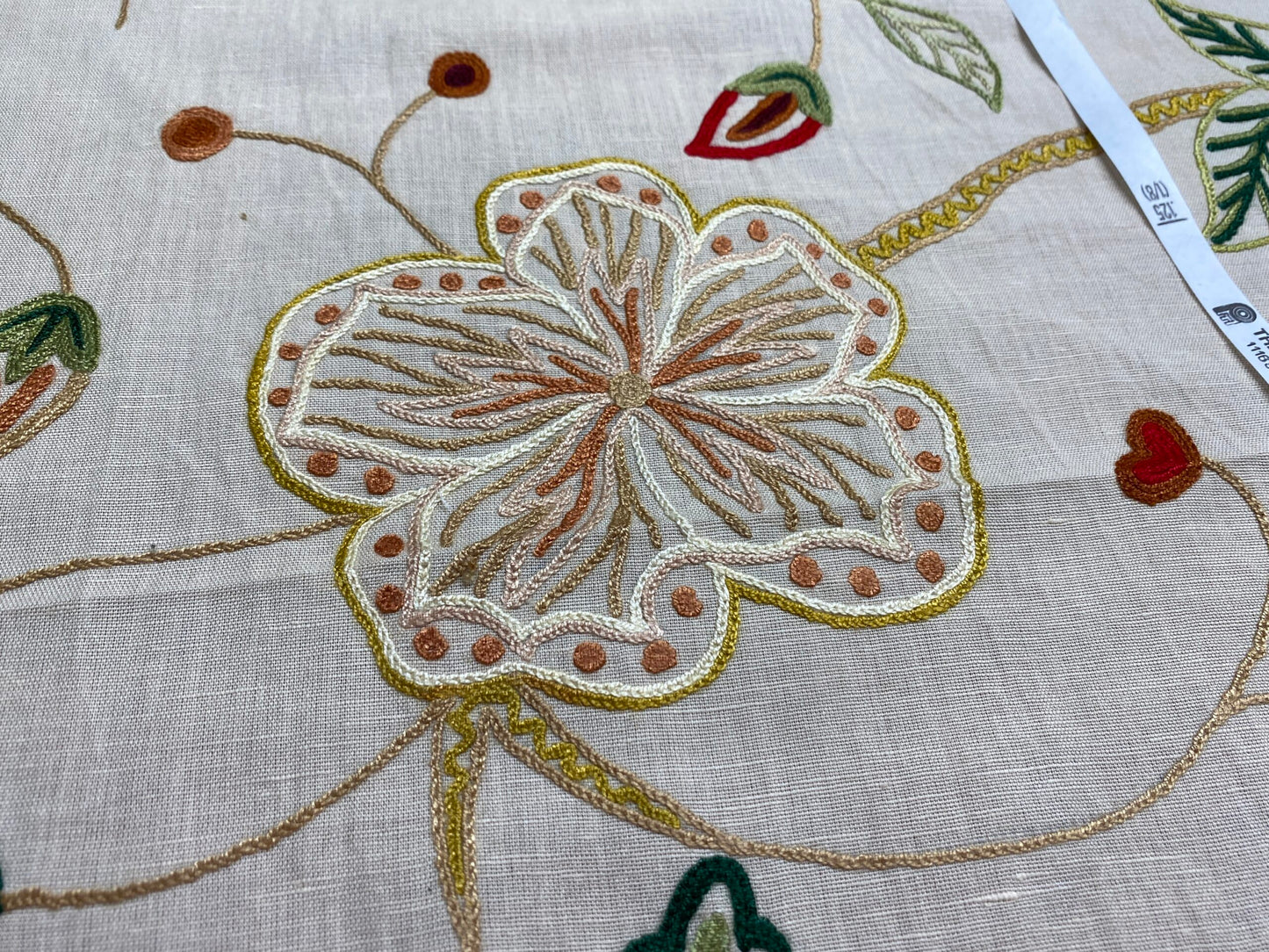 5.5y Lee Jofa Arbre De Vie.document Stunning Crewel Embroidery Tree of Life Linen Museum Quality