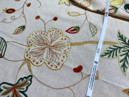 3y Lee Jofa Arbre De Vie.document Stunning Crewel Embroidery Tree of Life Linen Museum Quality