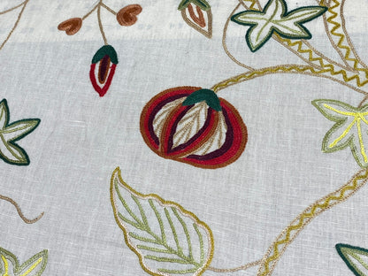 5.5y Lee Jofa Arbre De Vie.document Stunning Crewel Embroidery Tree of Life Linen Museum Quality
