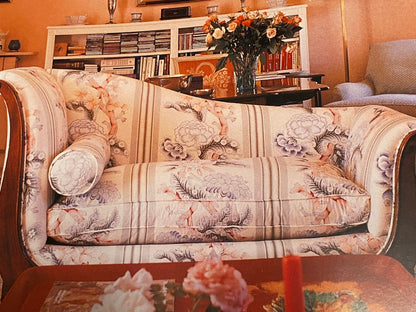 By Yd Brunschwig & Fils K'ang Hsi Cotton Tree Peony Chinoiserie Mint Green Blue Chintz