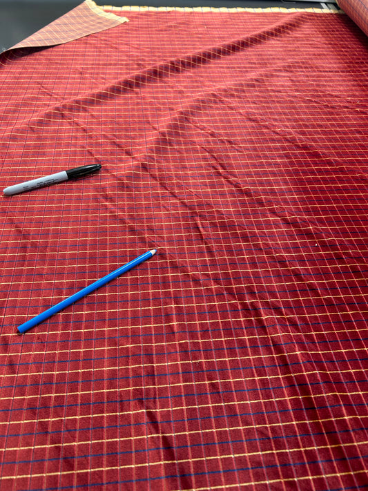 By Yd Lee Jofa Figaro Velvet Check Crimson Red Check Fr Italy