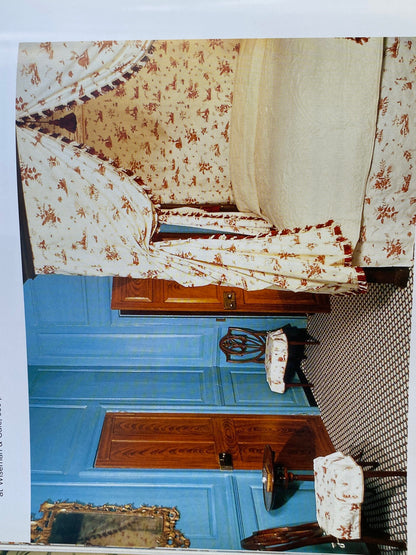 Brunschwig &amp; Fils Chinoisere A L'americaine Toile Aqua Blue White Bird Animal  Flora and Fauna from Mount Vernon Toile de jouy