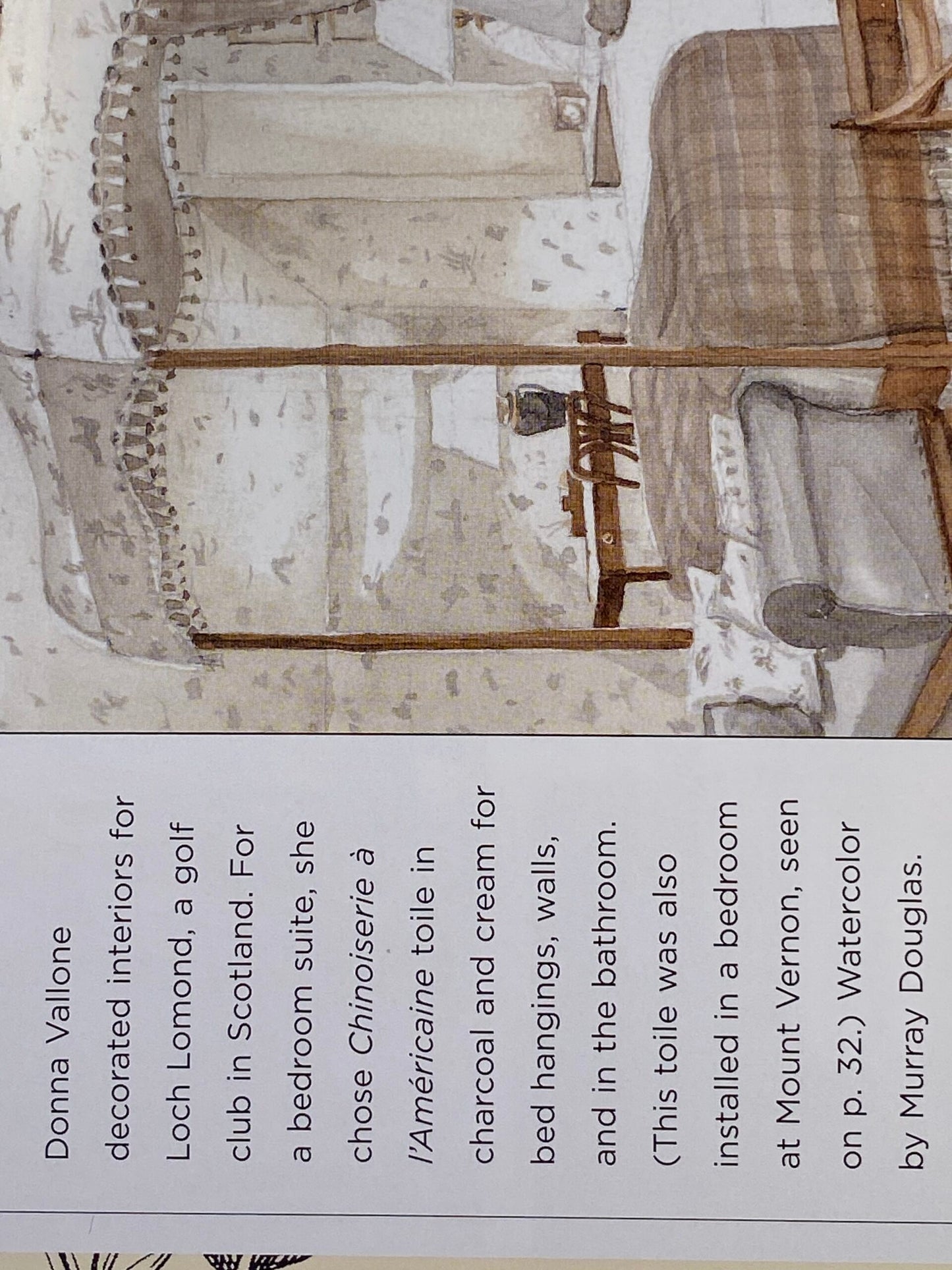 Brunschwig &amp; Fils Chinoisere A L'americaine Toile Aqua Blue White Bird Animal  Flora and Fauna from Mount Vernon Toile de jouy