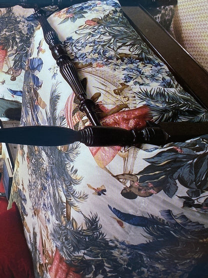 Brunschwig &amp; Fils Lorenzo Rubelli Black Pepper Print Exotic Africa Historical Figure Print 3y