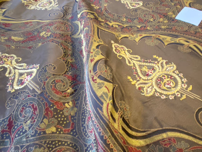 **On hold By Yd Scalamandre Dhara Black Gold Silk Damask Embroidery MSRP USD 200/y