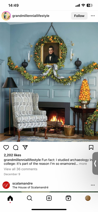 Tyler Hall "lemoncello" Lemon Tree Yellow Green Bamboo Lattice Orangery Citrus Topiary