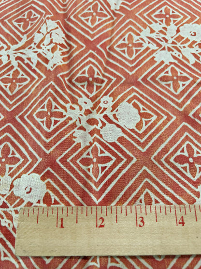 Fortuny Authentic Jupon Bouquet In Bittersweet Coral Pink Red C
