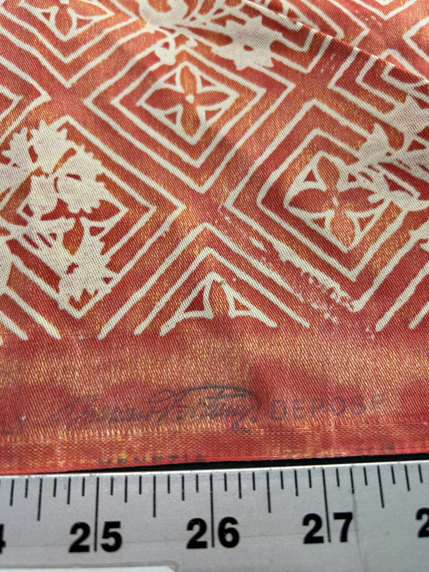 Fortuny Authentic Jupon Bouquet In Bittersweet Coral Pink Red C