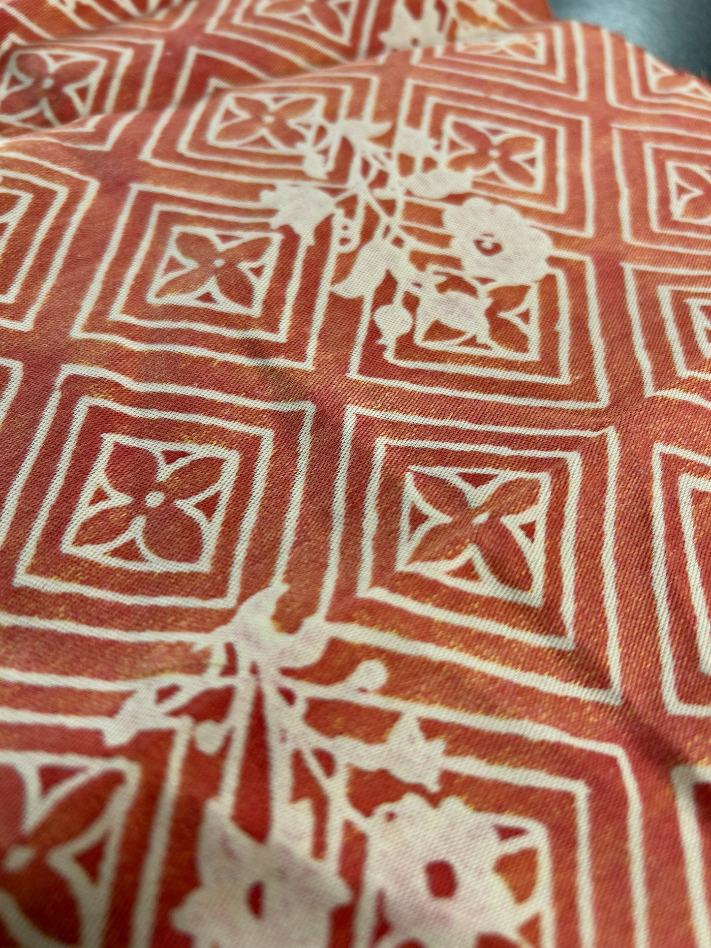 Fortuny Authentic Jupon Bouquet In Bittersweet Coral Pink Red C