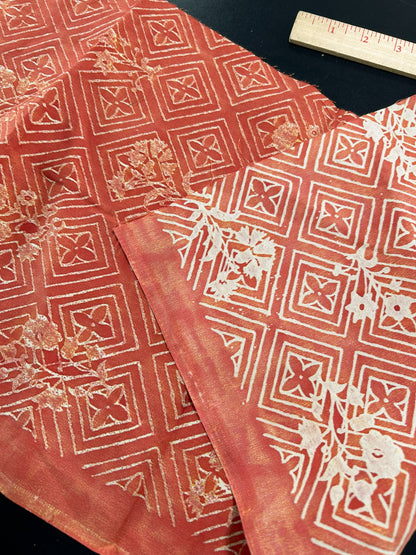 Fortuny Authentic Jupon Bouquet In Bittersweet Coral Pink Red C