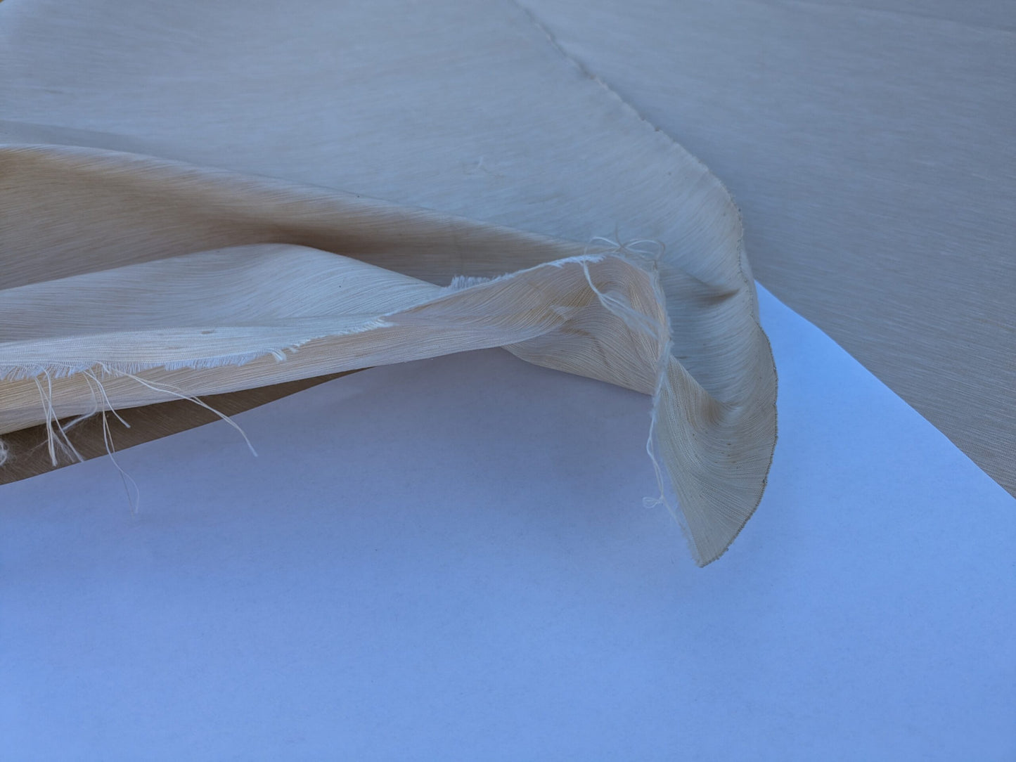 Scalamandre Diffusion Taffeta Ivory Cream White Silk Solid Texture MSRP USD294/y